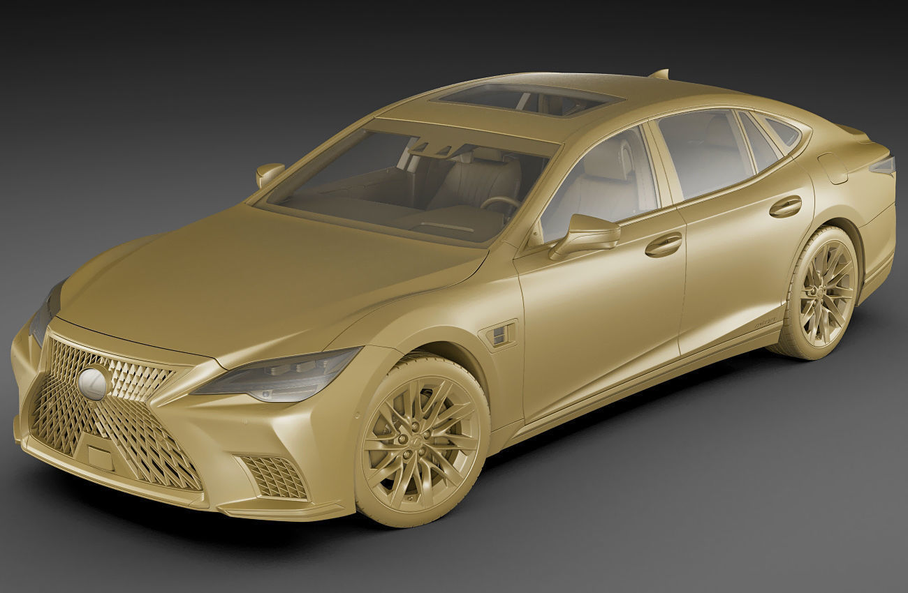Lexus LS500 2021 hybrid and F-sport 3D model_37