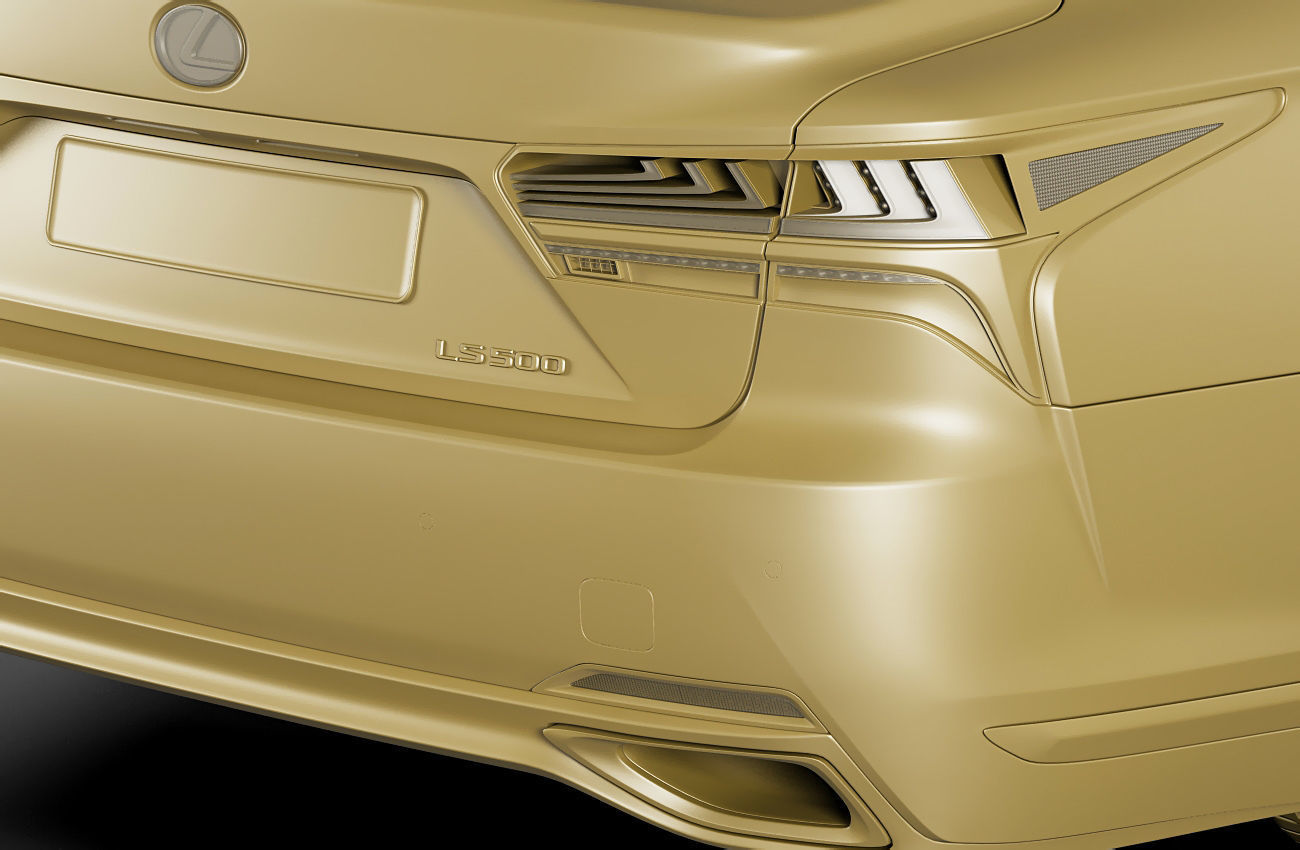 Lexus LS500 2021 hybrid and F-sport 3D model_44