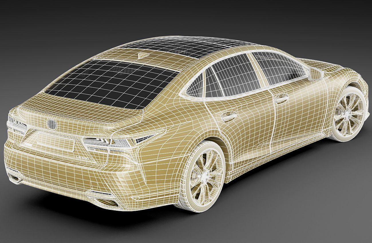 Lexus LS500 2021 hybrid and F-sport 3D model_48