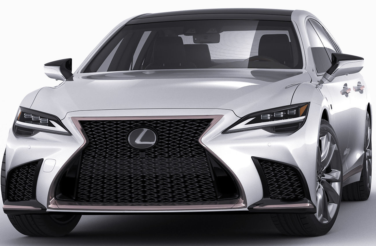 Lexus LS500 2021 hybrid and F-sport 3D model_26