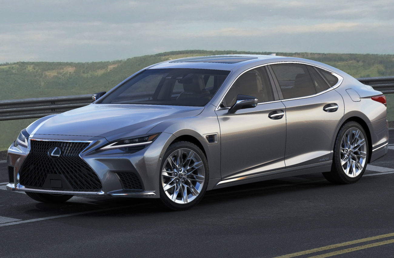 Lexus LS500 2021 hybrid and F-sport 3D model_33