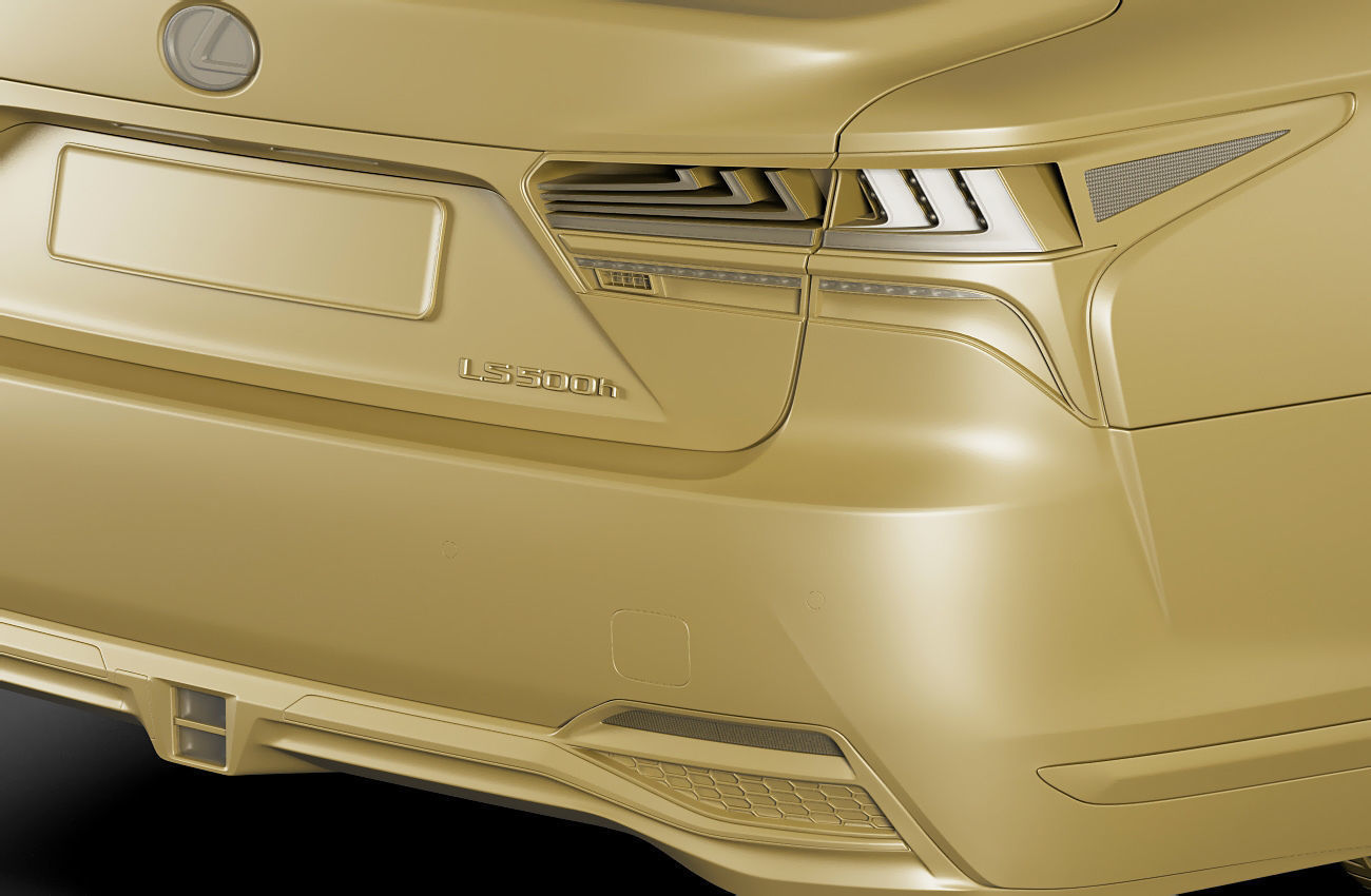 Lexus LS500 2021 hybrid and F-sport 3D model_43