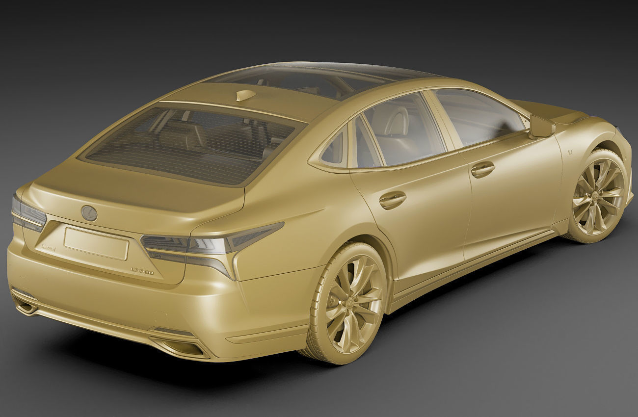 Lexus LS500 2021 hybrid and F-sport 3D model_40