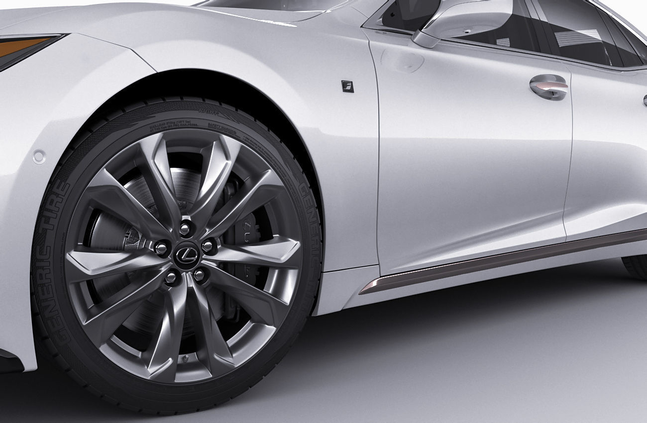 Lexus LS500 2021 hybrid and F-sport 3D model_24