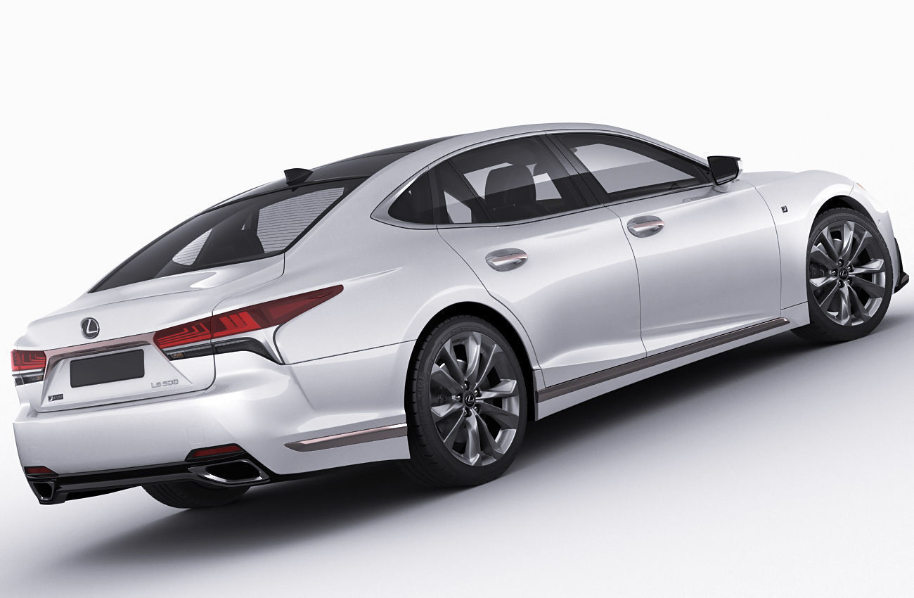 Lexus LS500 2021 hybrid and F-sport 3D model_22