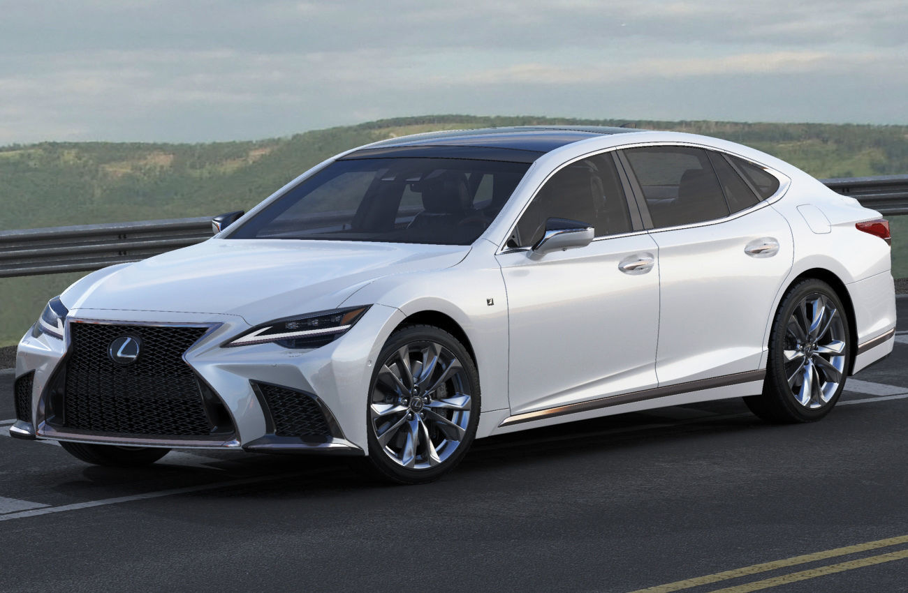 Lexus LS500 2021 hybrid and F-sport 3D model_34