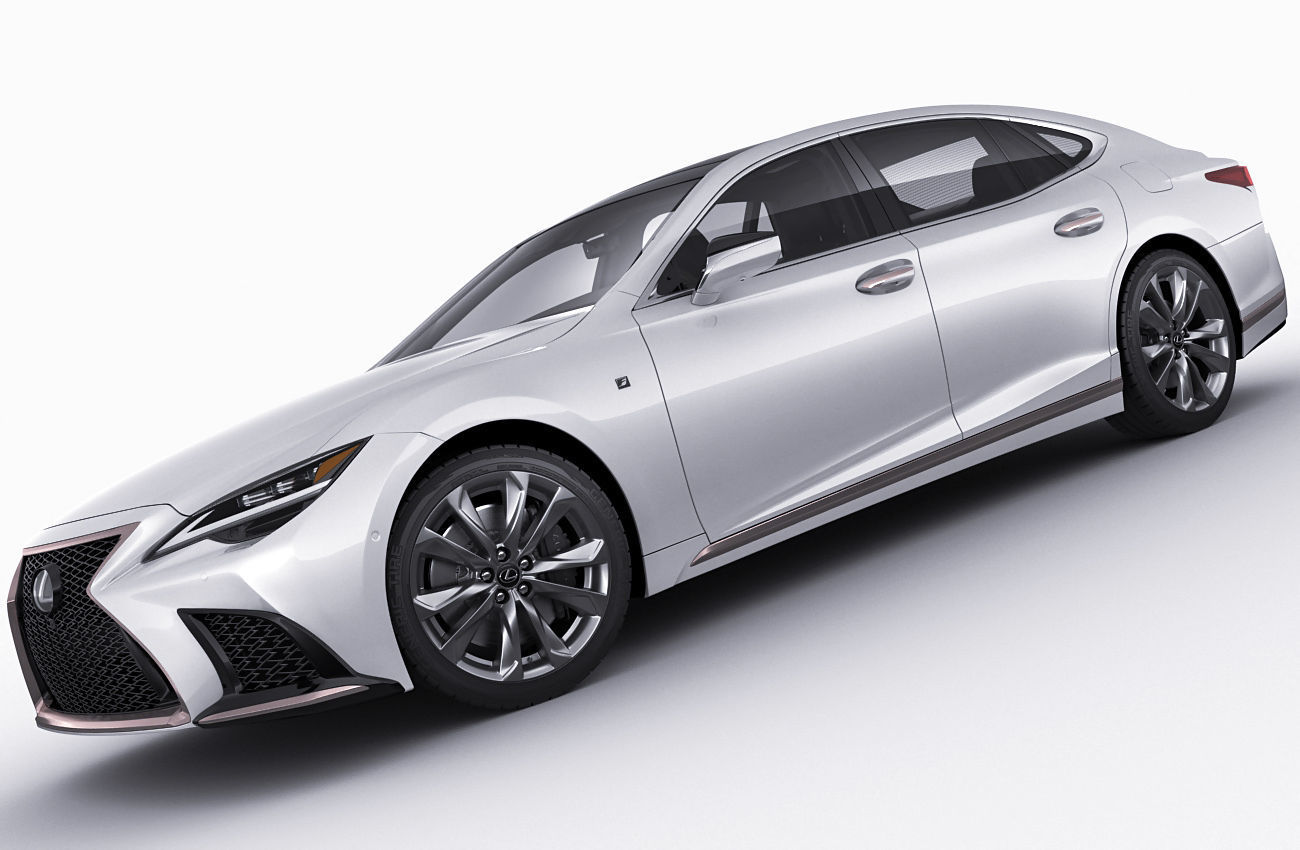 Lexus LS500 2021 hybrid and F-sport 3D model_20