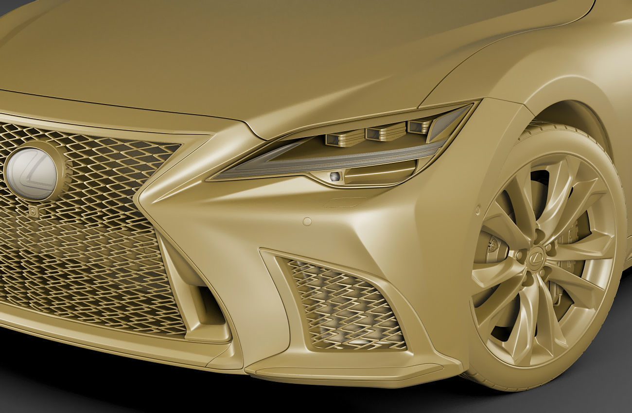Lexus LS500 2021 hybrid and F-sport 3D model_42