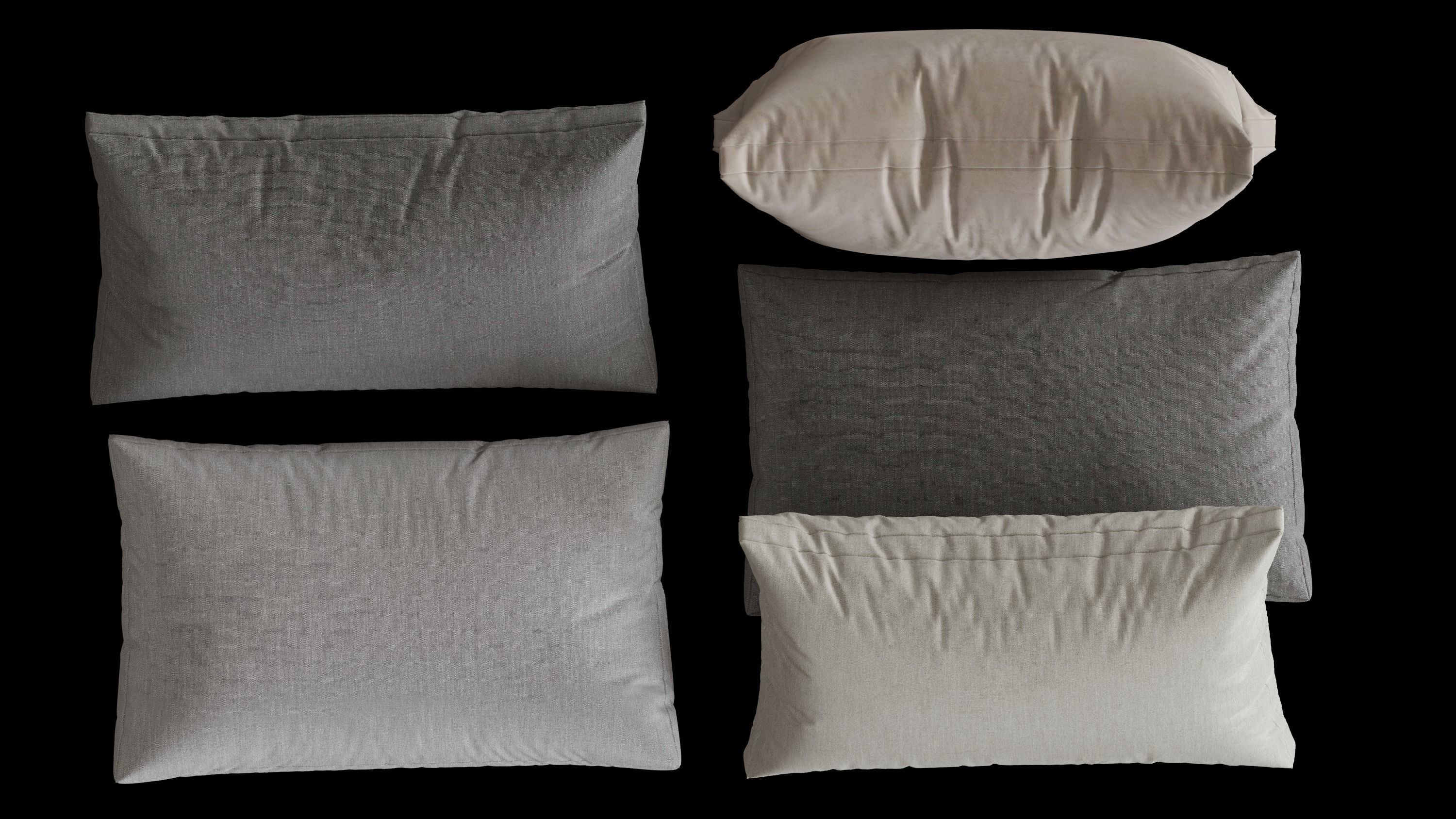 Pillows set 04 3D model_5