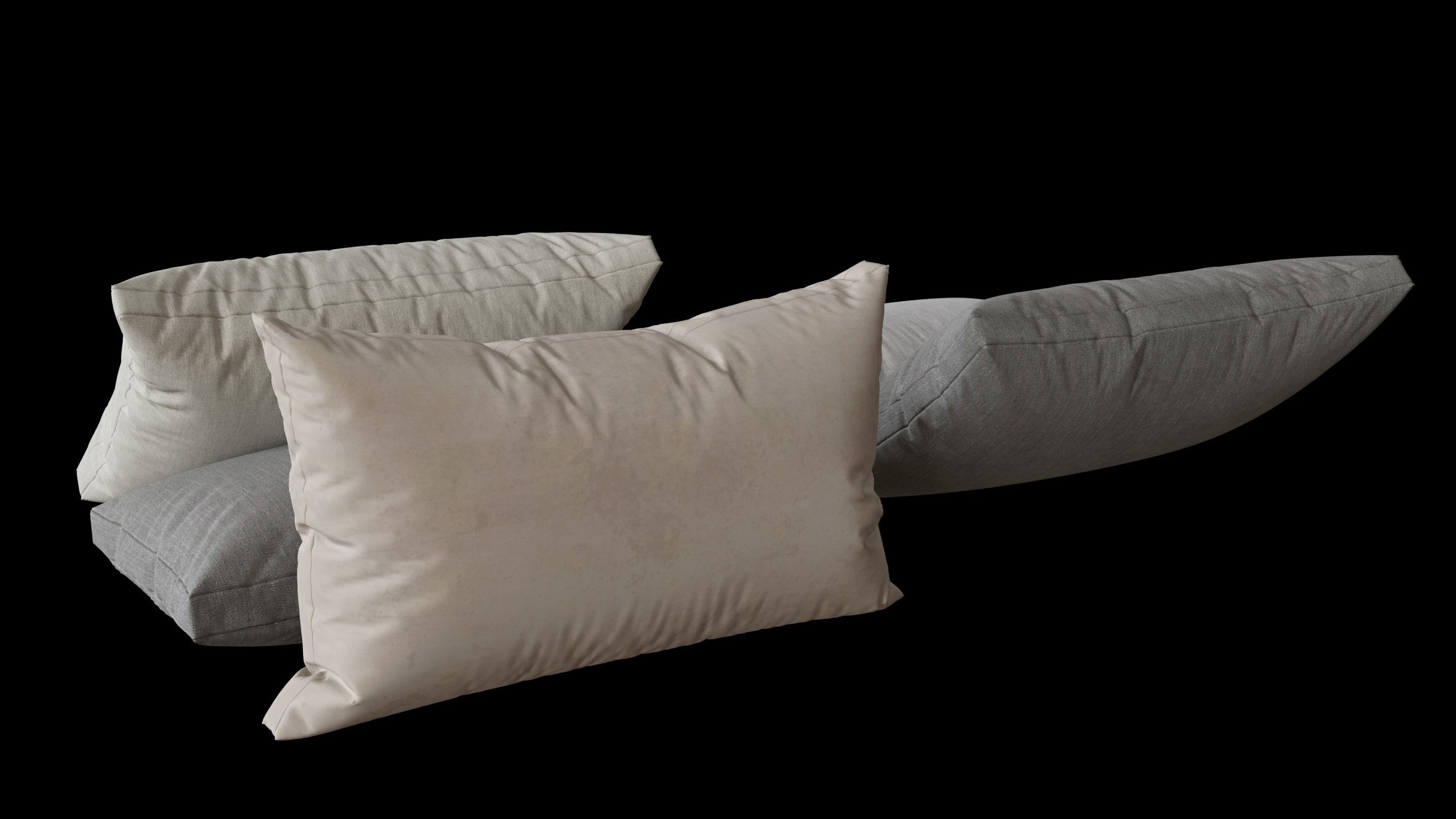 Pillows set 04 3D model_6