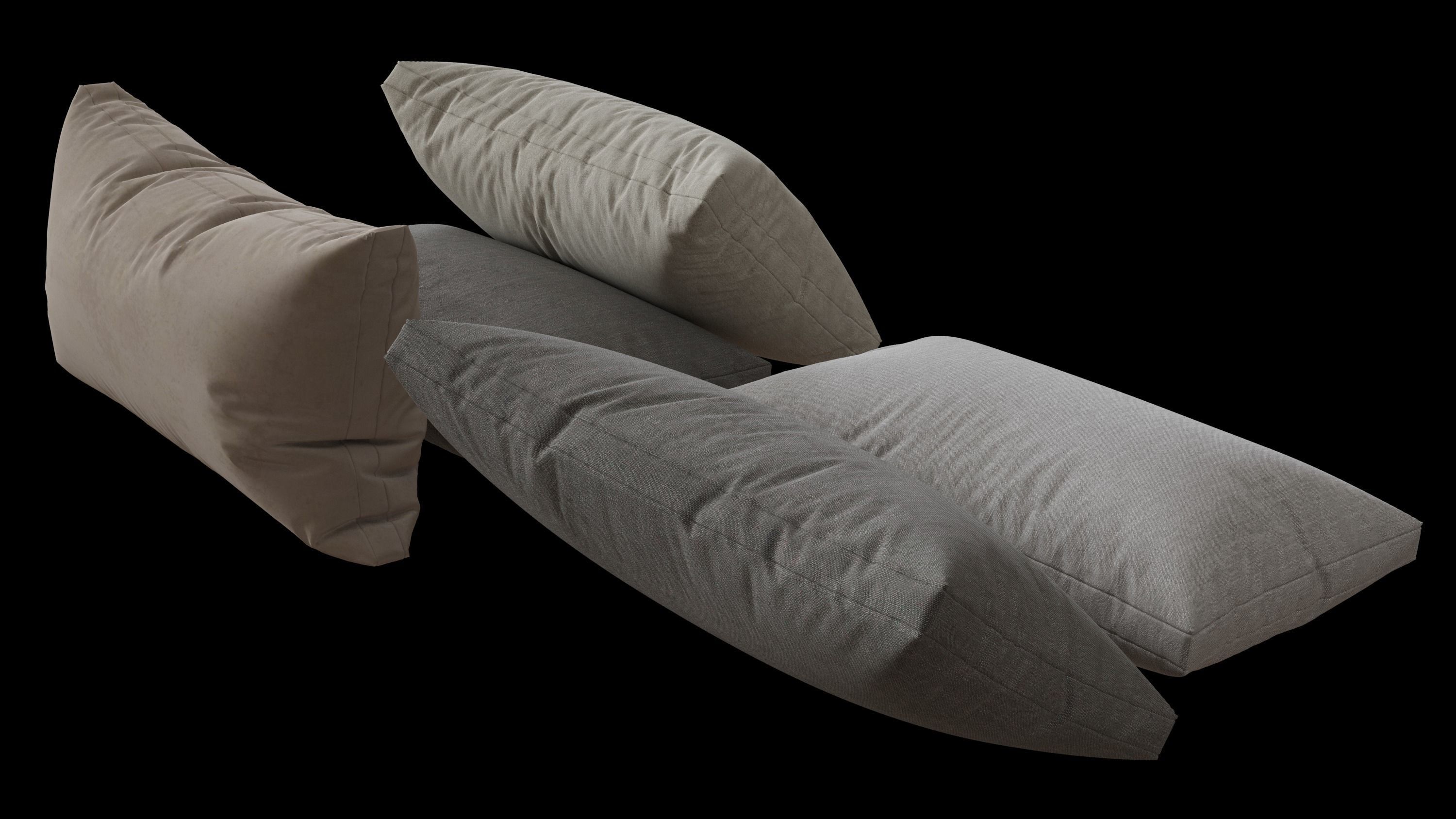Pillows set 04 3D model_7