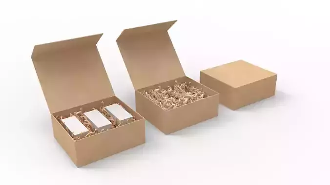 Crinkle Paper - Gift Box 3D model