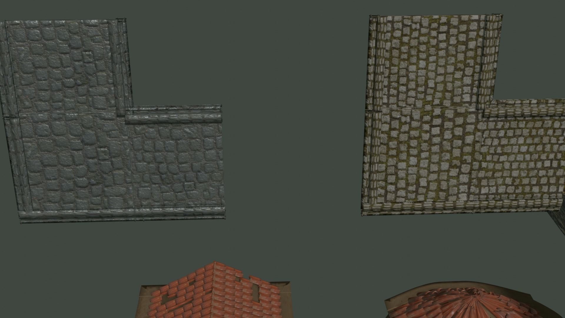 Ancient roman garden 273 objects for modular builds Low-poly 3D model_25