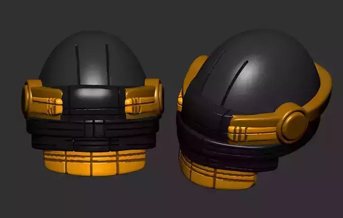 helmet high poly sculpt 3d printable ver 7 3D model