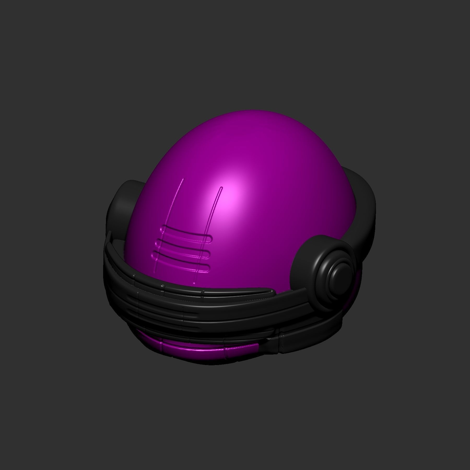 helmet high poly sculpt 3d printable 3D model_4