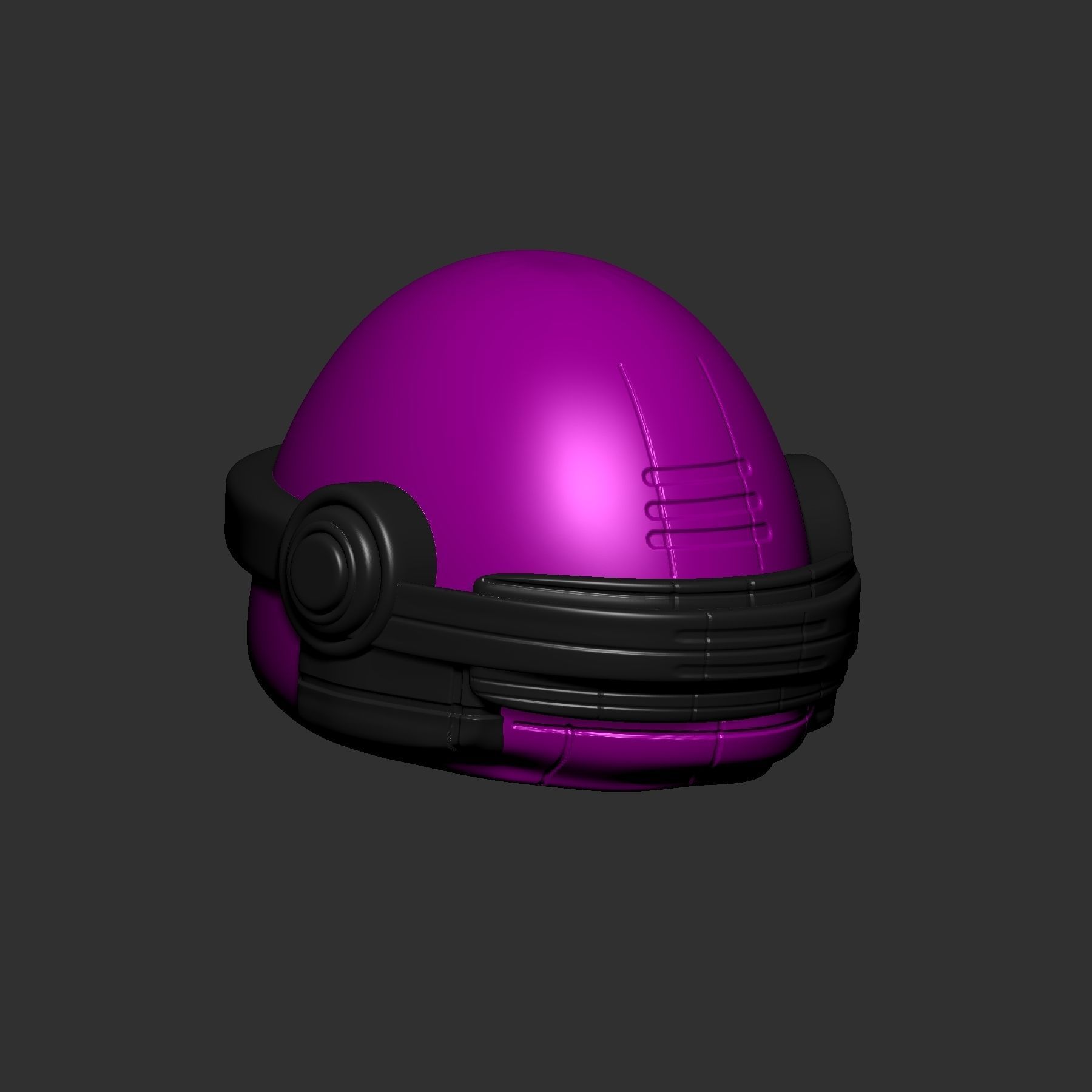 helmet high poly sculpt 3d printable 3D model_2