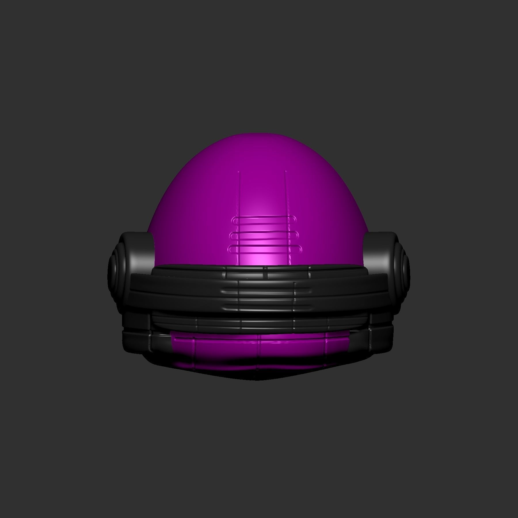 helmet high poly sculpt 3d printable 3D model_1