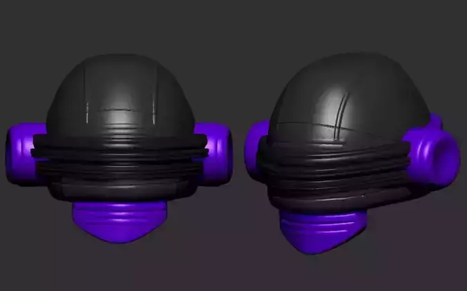 helmet high poly sculpt 3d printable 