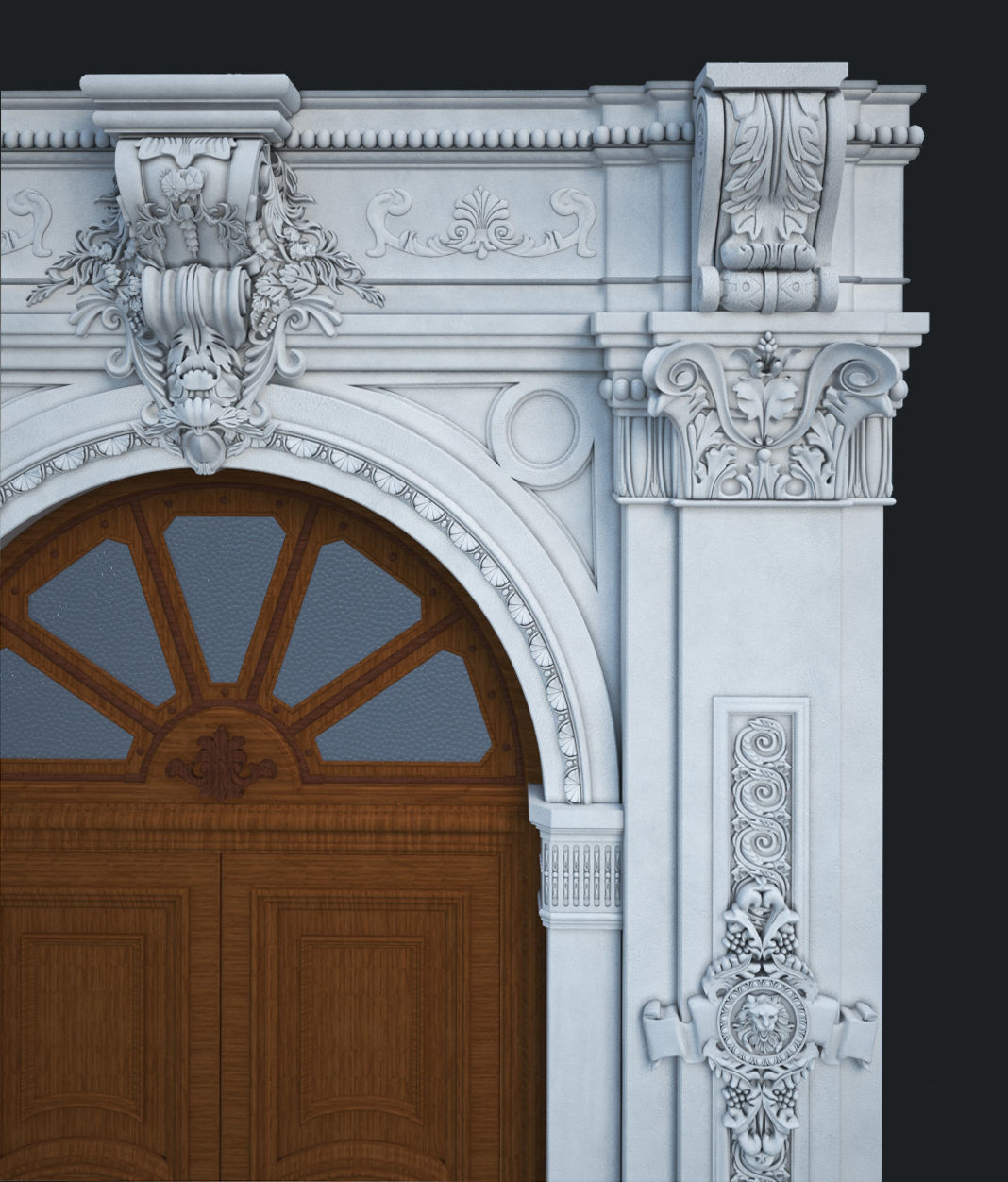 Classic Door 3D model_3