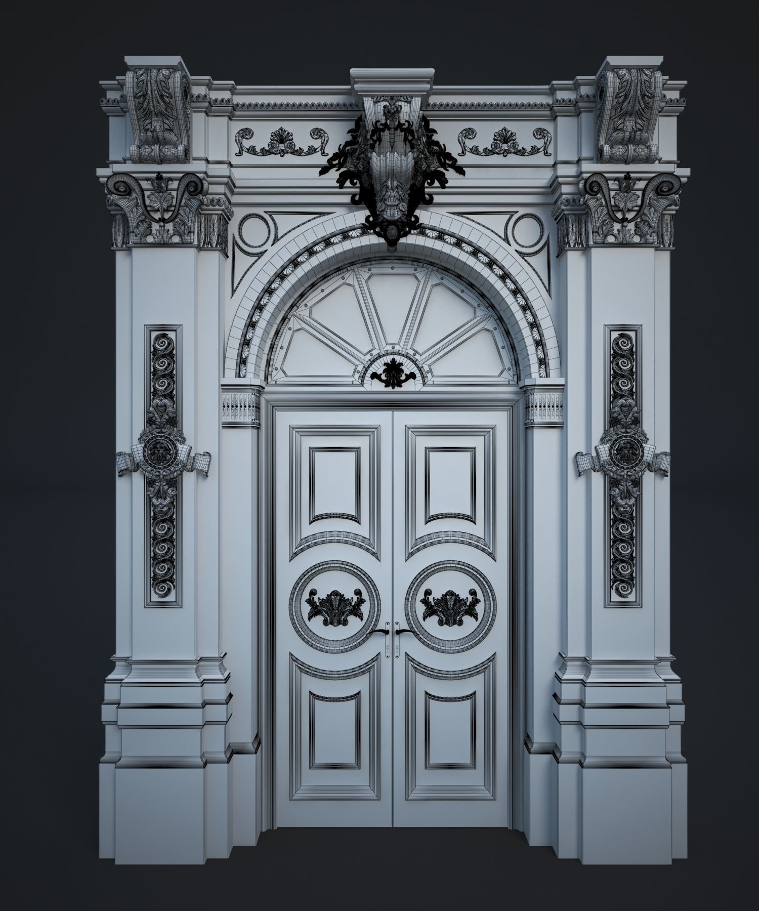 Classic Door 3D model_5