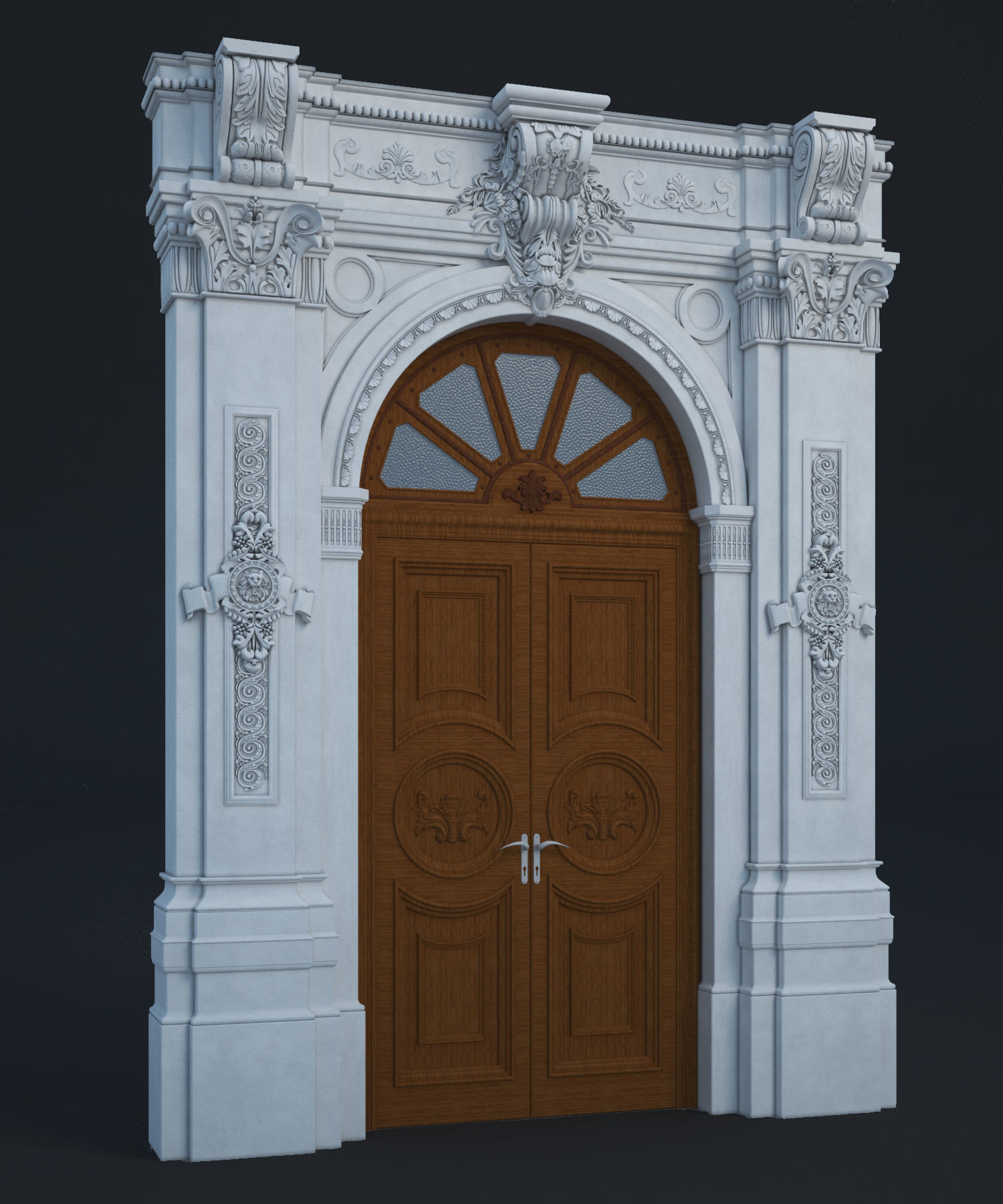 Classic Door 3D model_1
