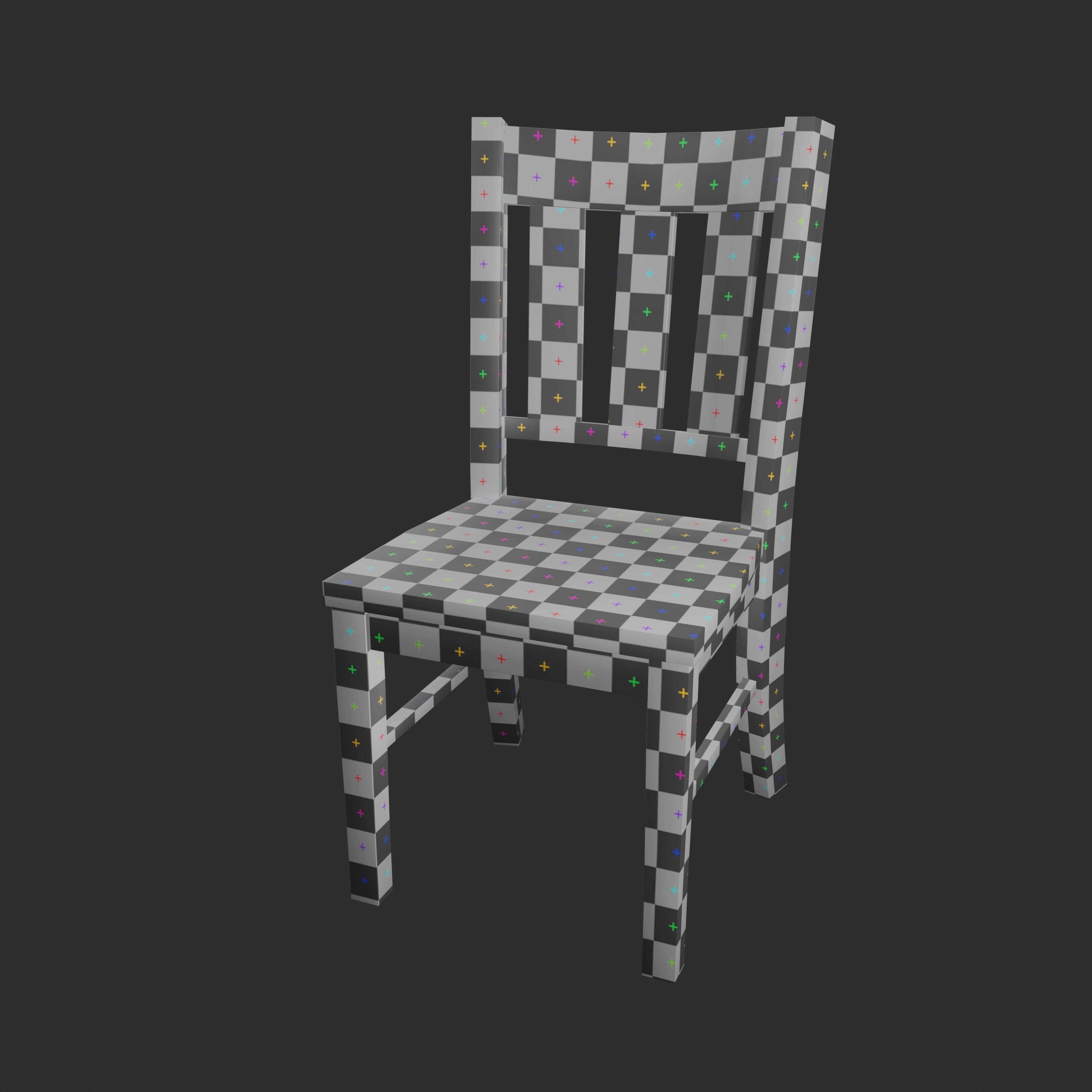 Simple Wooden Chair Free low-poly 3D model_6