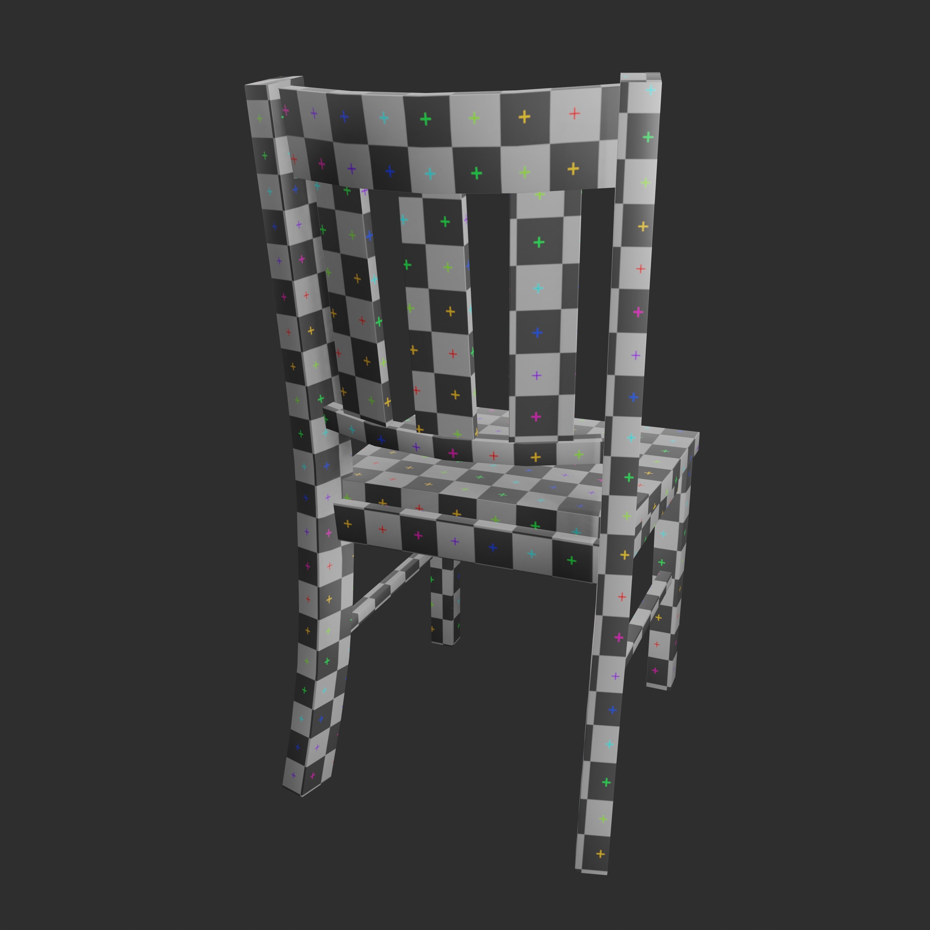 Simple Wooden Chair Free low-poly 3D model_7