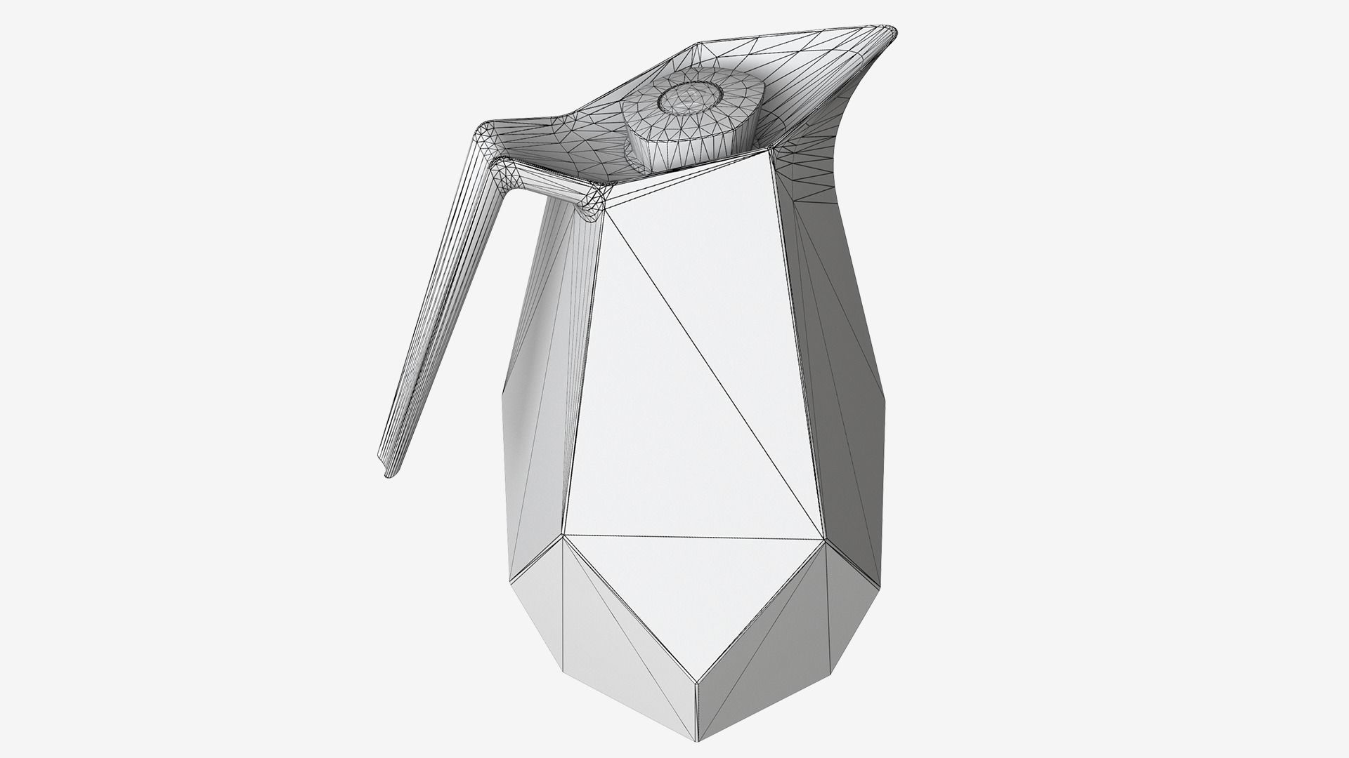 Geometric Thermos Jug Low-poly 3D model_2