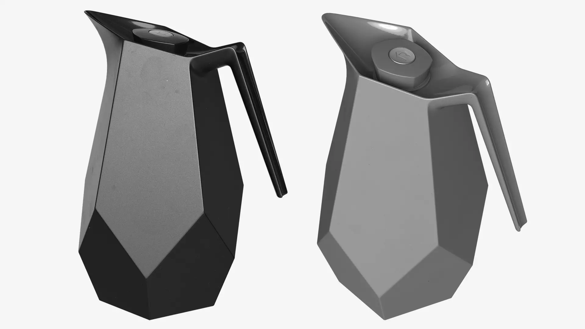 Geometric Thermos Jug Low-poly 3D model_0