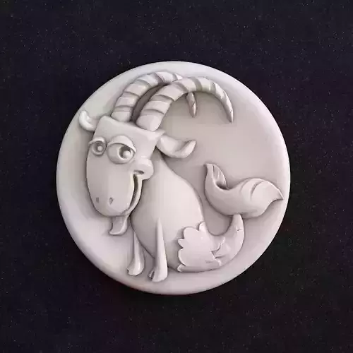 Jewelry pendant Capricorn Zodiac 3D print model