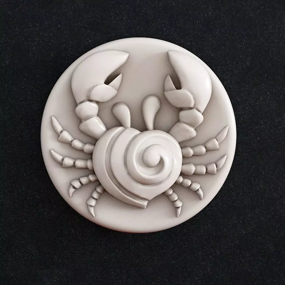 Jewelry pendant Cancer zodiac 3D print model_0