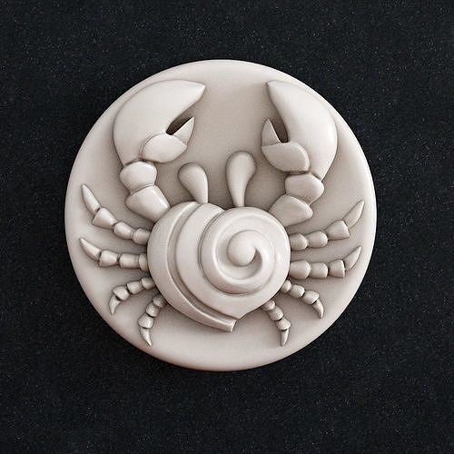 Jewelry pendant Cancer zodiac 3D print model