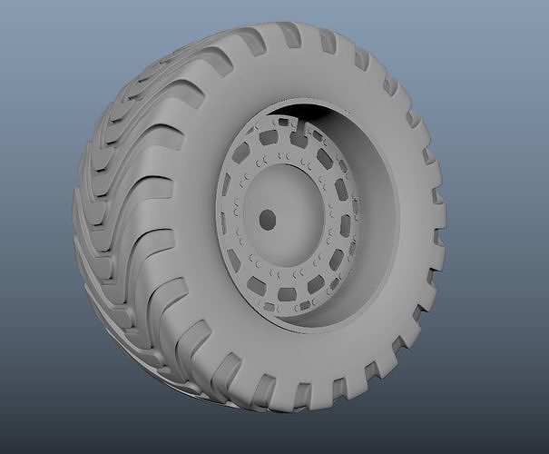 Tire truck Free low-poly 3D model