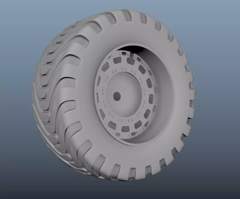 Tire truck Free low-poly 3D model