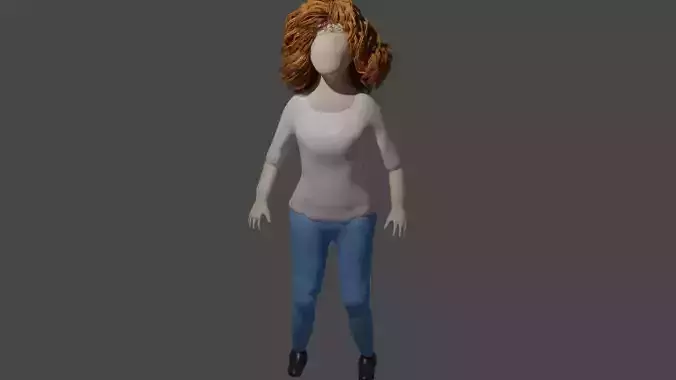 Ginger Female Fully Rigged Character Animation Ready
