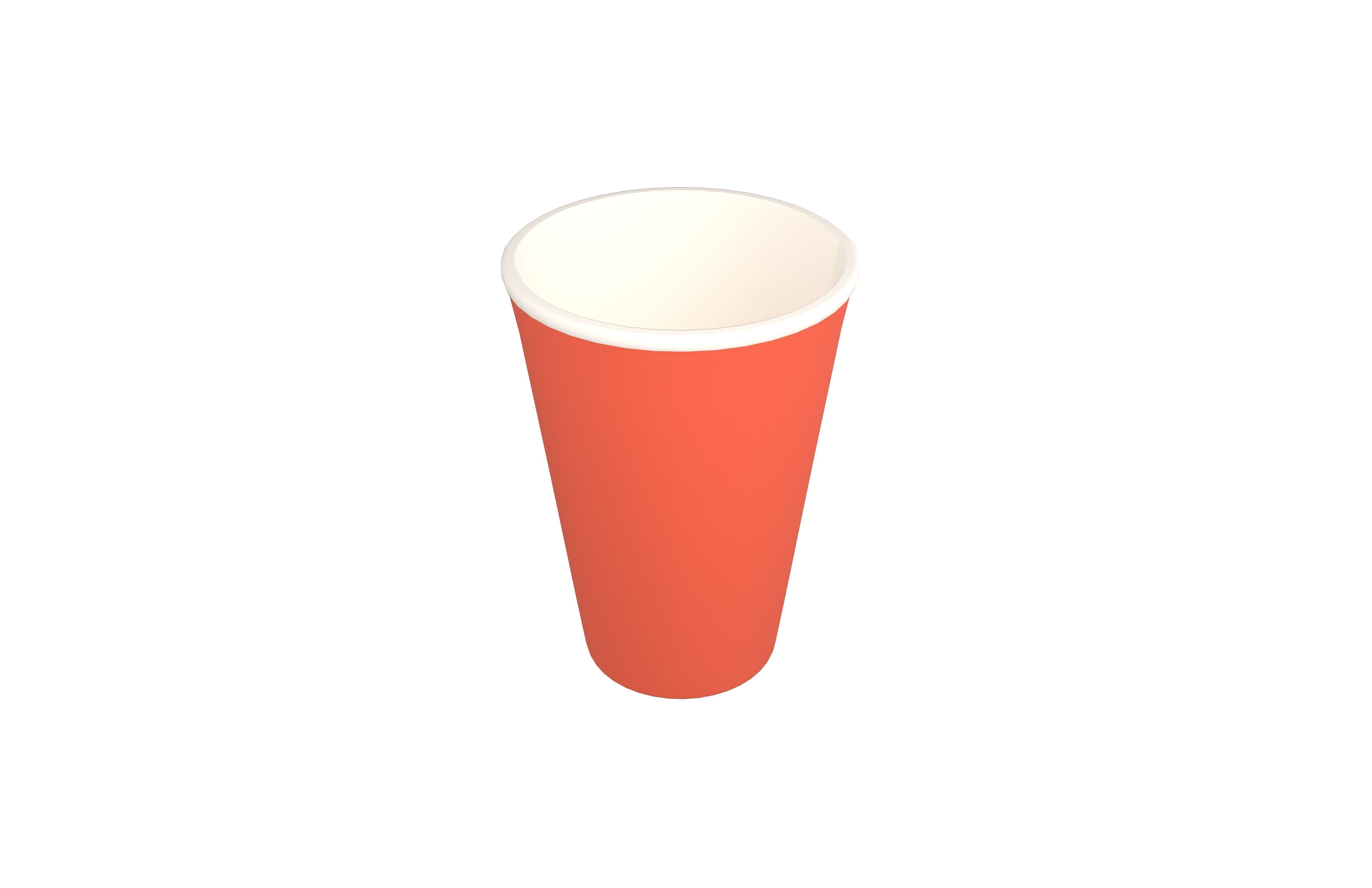 Paper Cup v1 003 Low-poly 3D model_2