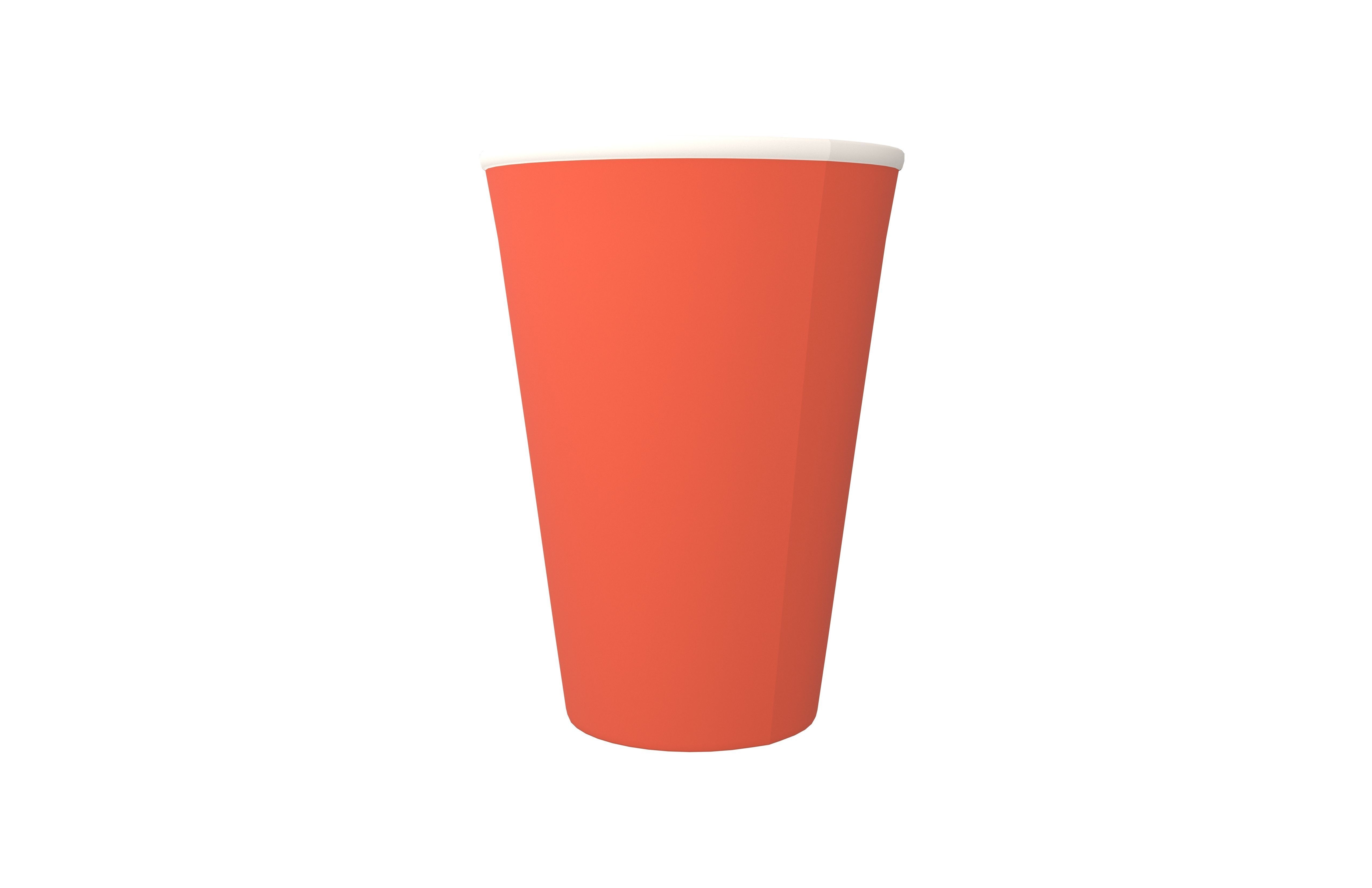 Paper Cup v1 003 Low-poly 3D model_3