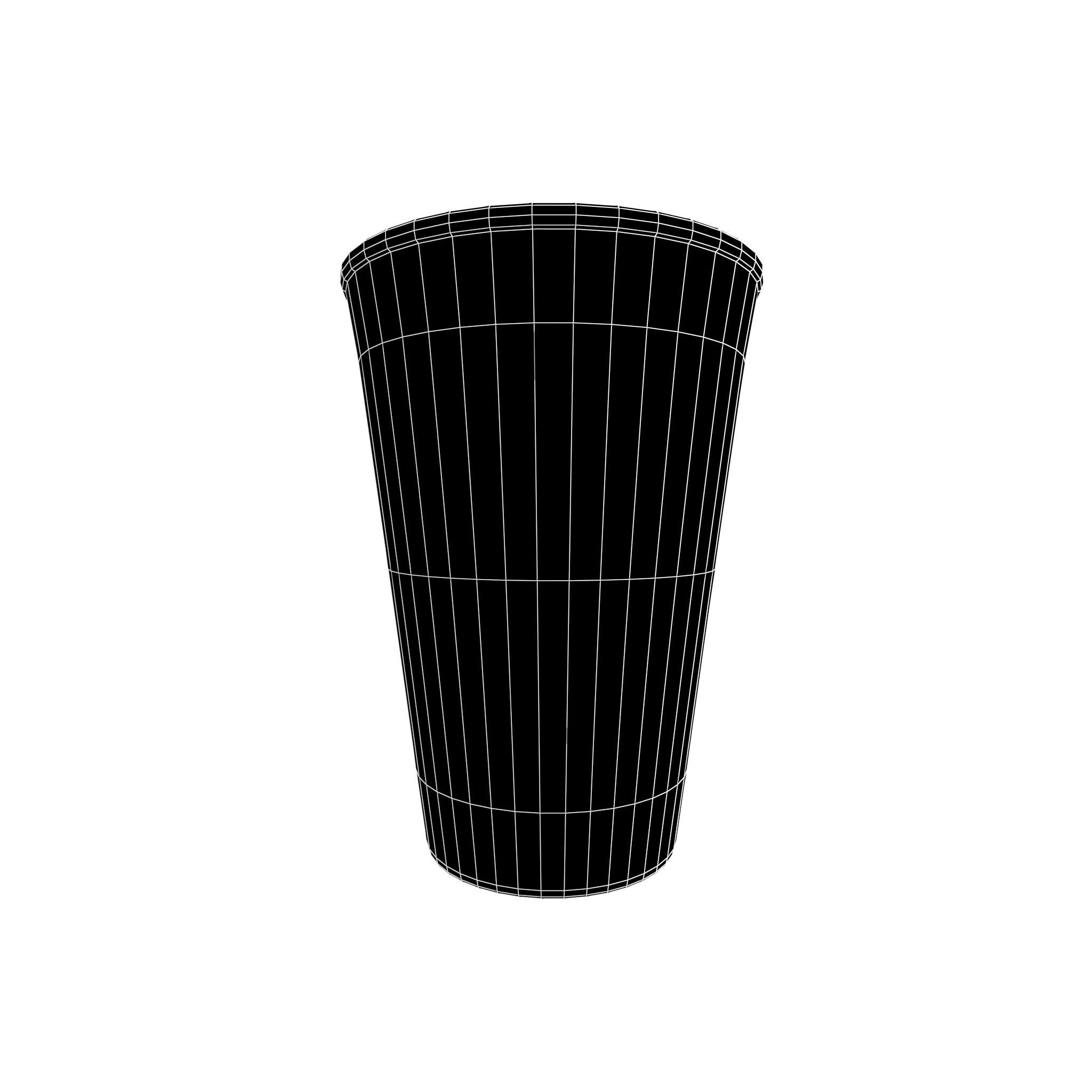 Paper Cup v1 008 Low-poly 3D model_4