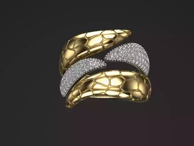ring snake twins 3D print model