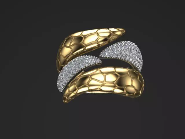 ring snake twins 3D print model_0