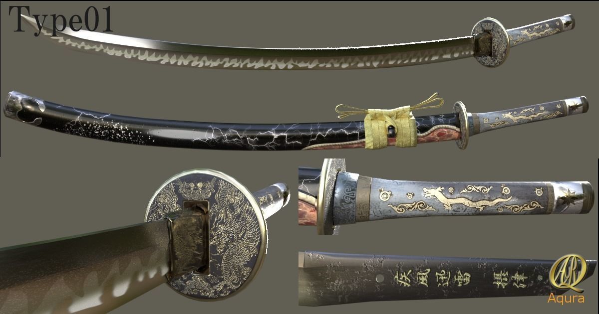 YamatoSword Low-poly 3D model_6