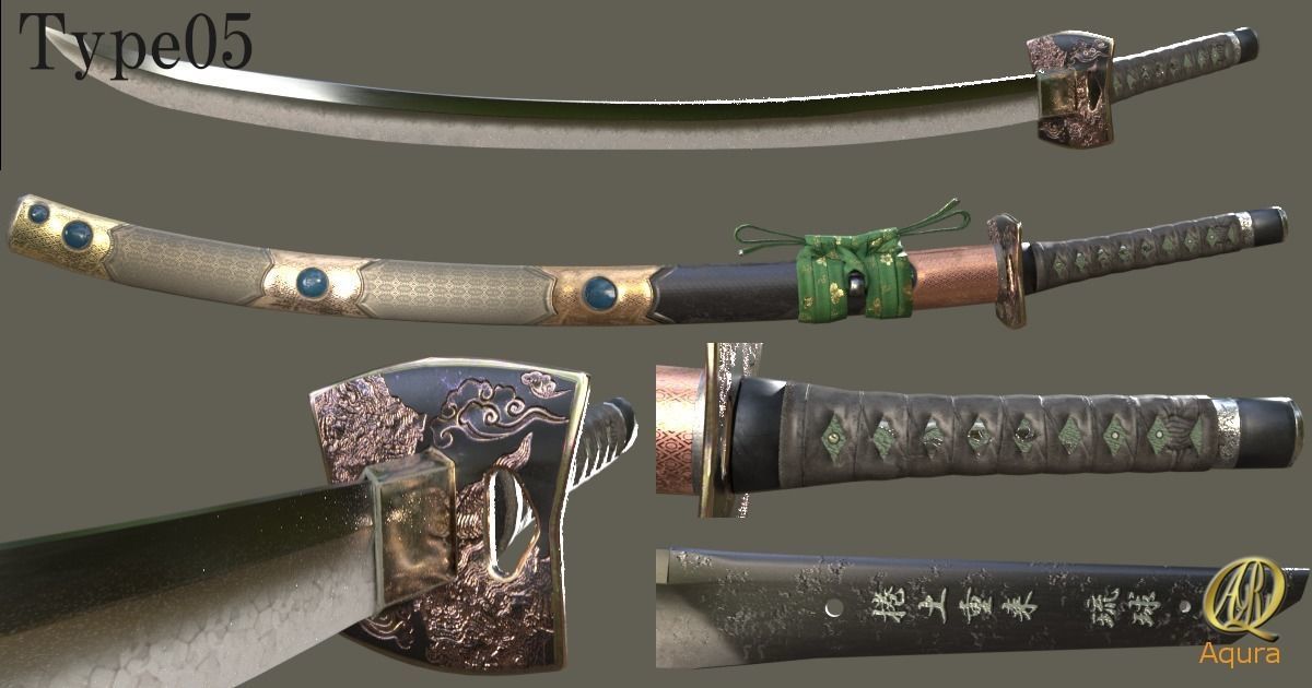 YamatoSword Low-poly 3D model_14