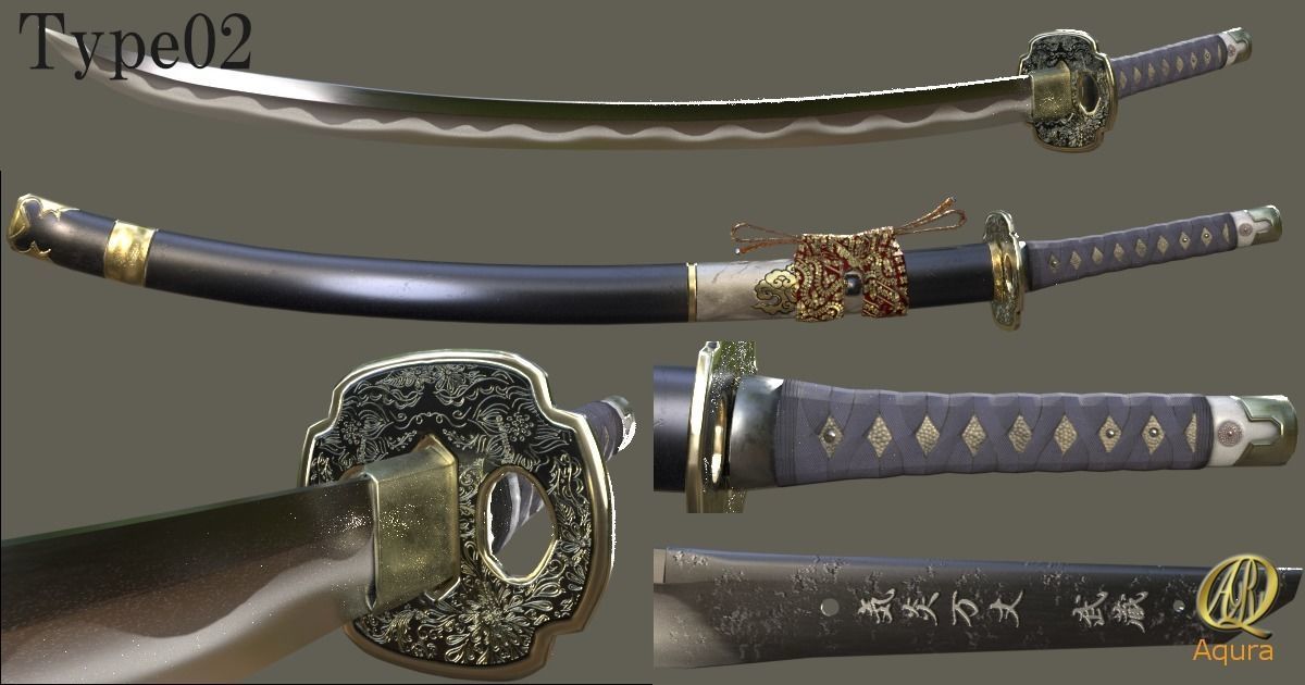 YamatoSword Low-poly 3D model_8