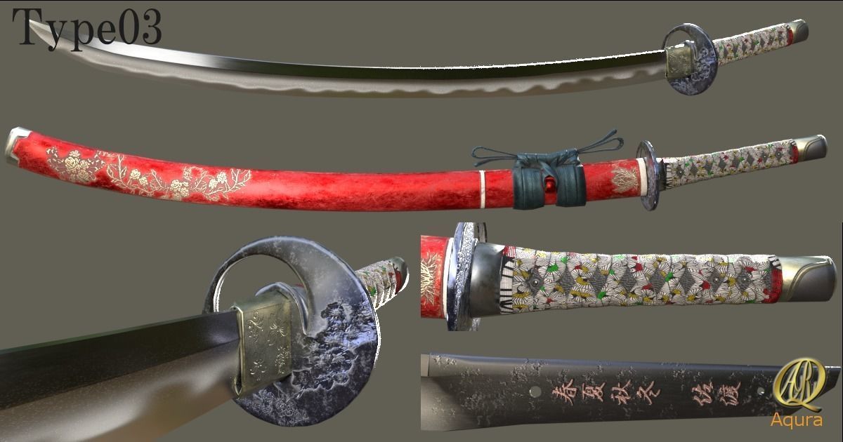 YamatoSword Low-poly 3D model_10