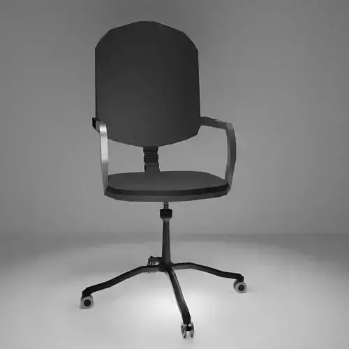 Black Office Chair Low Poly