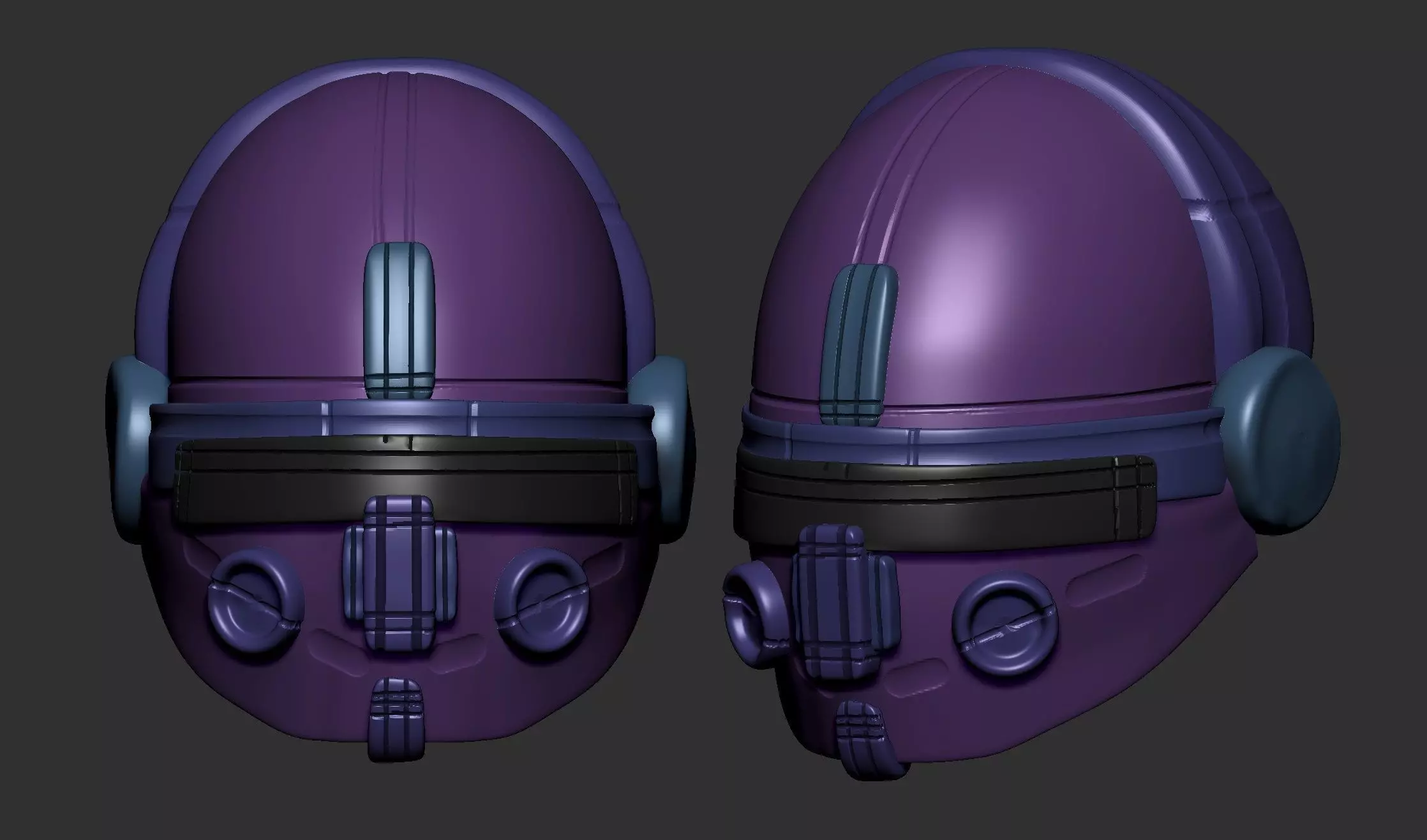 helmet high poly sculpt 3d printable Free 3D model