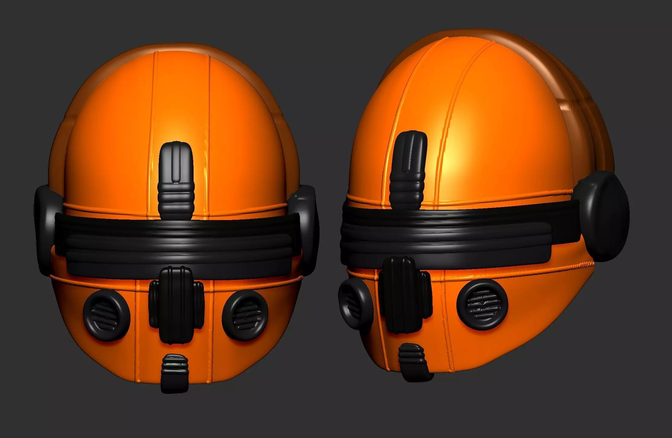 helmet high poly sculpt 3d printable 3D model_0