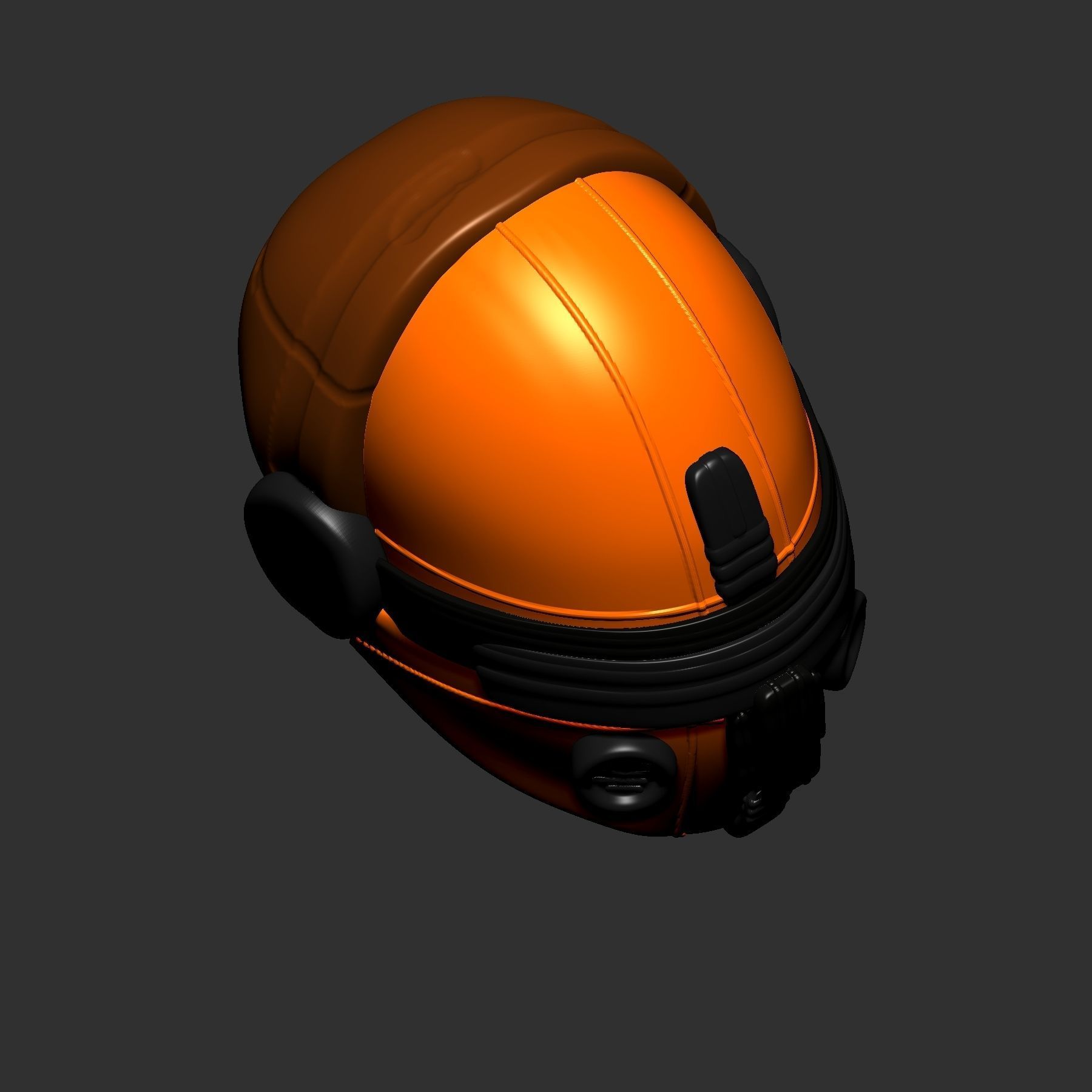 helmet high poly sculpt 3d printable 3D model_4