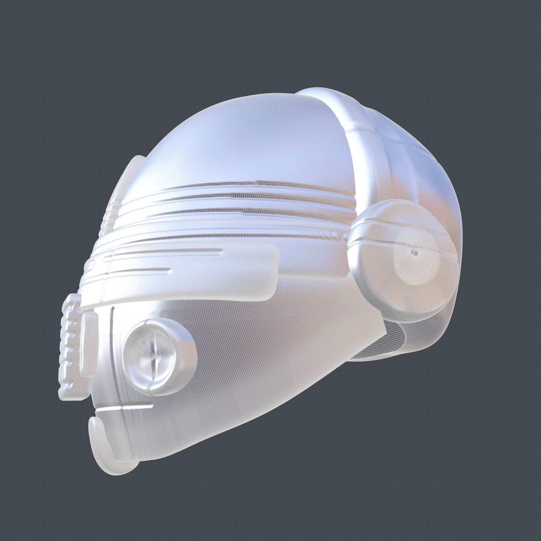 helmet high poly sculpt 3d printable 3D model_6