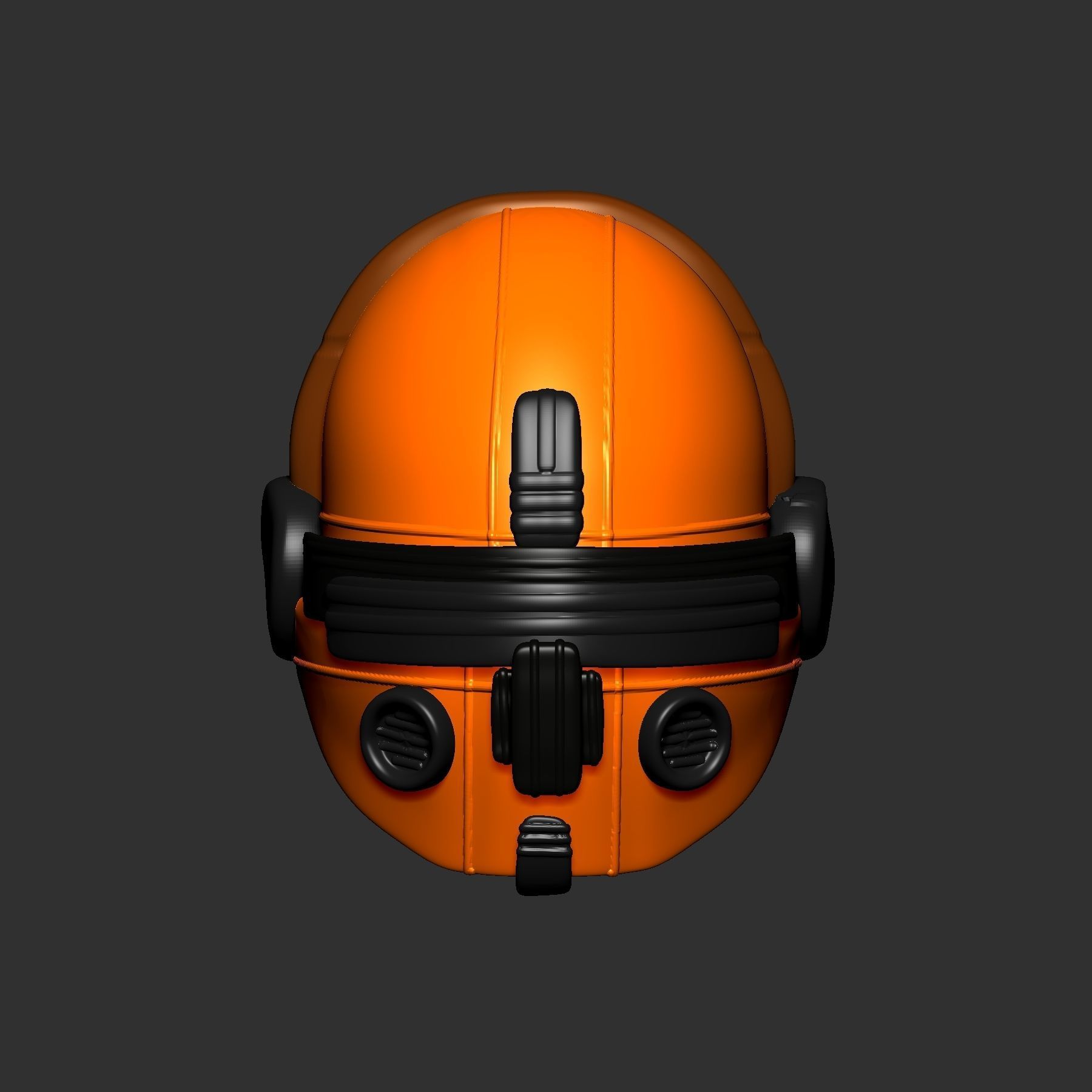 helmet high poly sculpt 3d printable 3D model_1